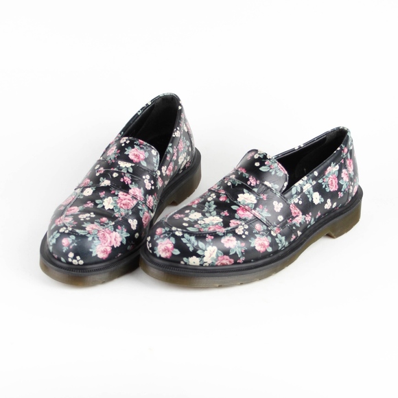 Dr. Martens Shoes - Dr Martens Womens Shoes Addy Floral Penny Loafer